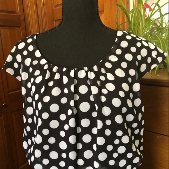 Robbie Bee Black & White Polka Dot Dress Sz 12 - Picture 2 of 7